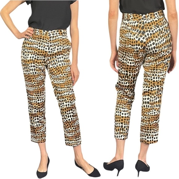 CELINE BY PHOEBE PHILO 2012 LEOPARD ANIMAL PRINT SILKY TROUSER PANT - Picture 3 of 16